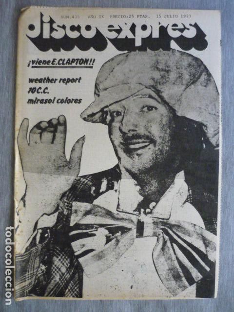 Magazines de musique: DISCO EXPRES N&ordm; 435 PETE TOWNSHEND THE WHO BREAD SALSA KRAFTWERK CAMEL HILARIO CAMACHO