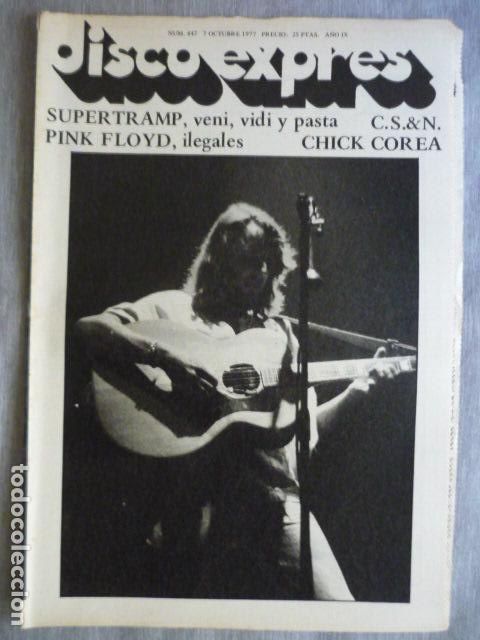 Magazines de musique: DISCO EXPRES N&ordm; 447 SUPERTRAMP CHICK COREA PINK FLOYD JEAN MICHEL JARRE DAVID BROMBERG