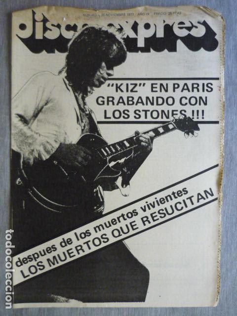 Music magazines: DISCO EXPRES N&ordm; 453 KEITH RICHARDS ROLLING STONES AZAHAR MUSICA URBANA DAVID BOWIE DWIGHT TWILLEY