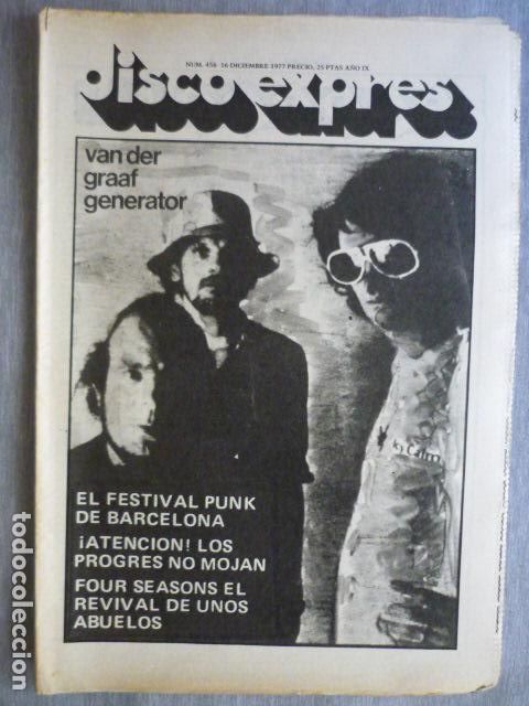 Music magazines: DISCO EXPRES N&ordm; 456 VAN DER GRAAF GENERATOR HENRY COW PINK FLOYD