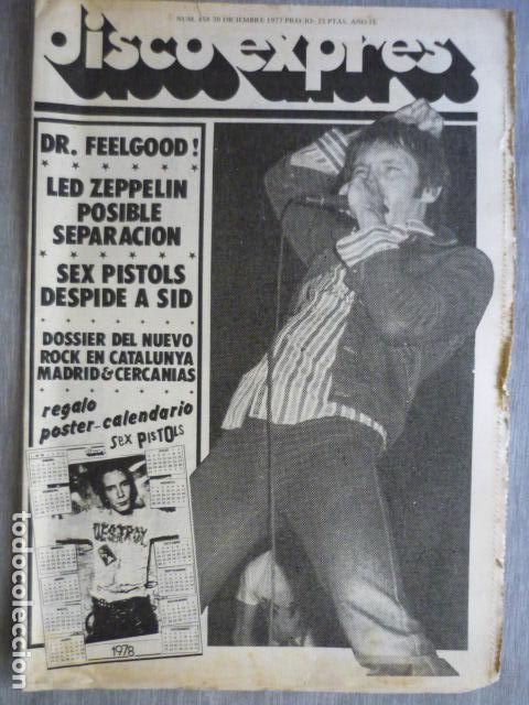 Music magazines: DISCO EXPRES N&ordm; 458 LED ZEPPELIN, SEX PISTOLS