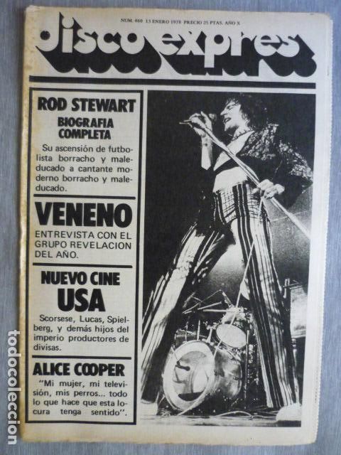 Music magazines: DISCO EXPRES N&ordm; 460 ROD STEWART VENENO ALICE COOPER