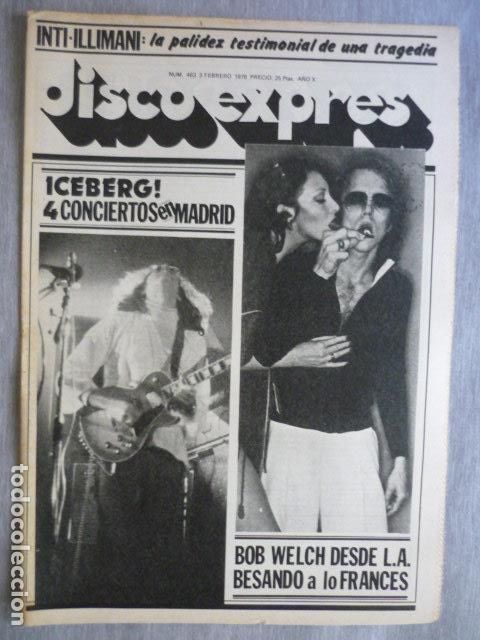 Magazines de musique: DISCO EXPRES N&ordm; 463 ICEBERG BOB WELCH INTI ILLIMANI