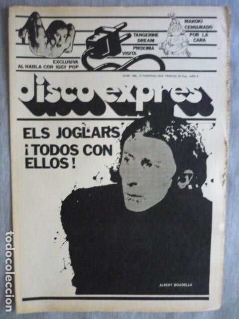 Revistas de m&uacute;sica: DISCO EXPRES N&ordm; 465 JIM MORRISON HENDRIX ELS JOGLARS LA TORNA IGGY POP