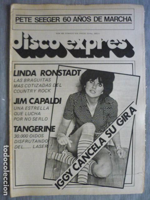 Revistas de m&uacute;sica: DISCO EXPRES N&ordm; 469 LINDA RONSTADT TANGERINE DREAM PETE SEEGER JIM CAPALDI TEQUILA