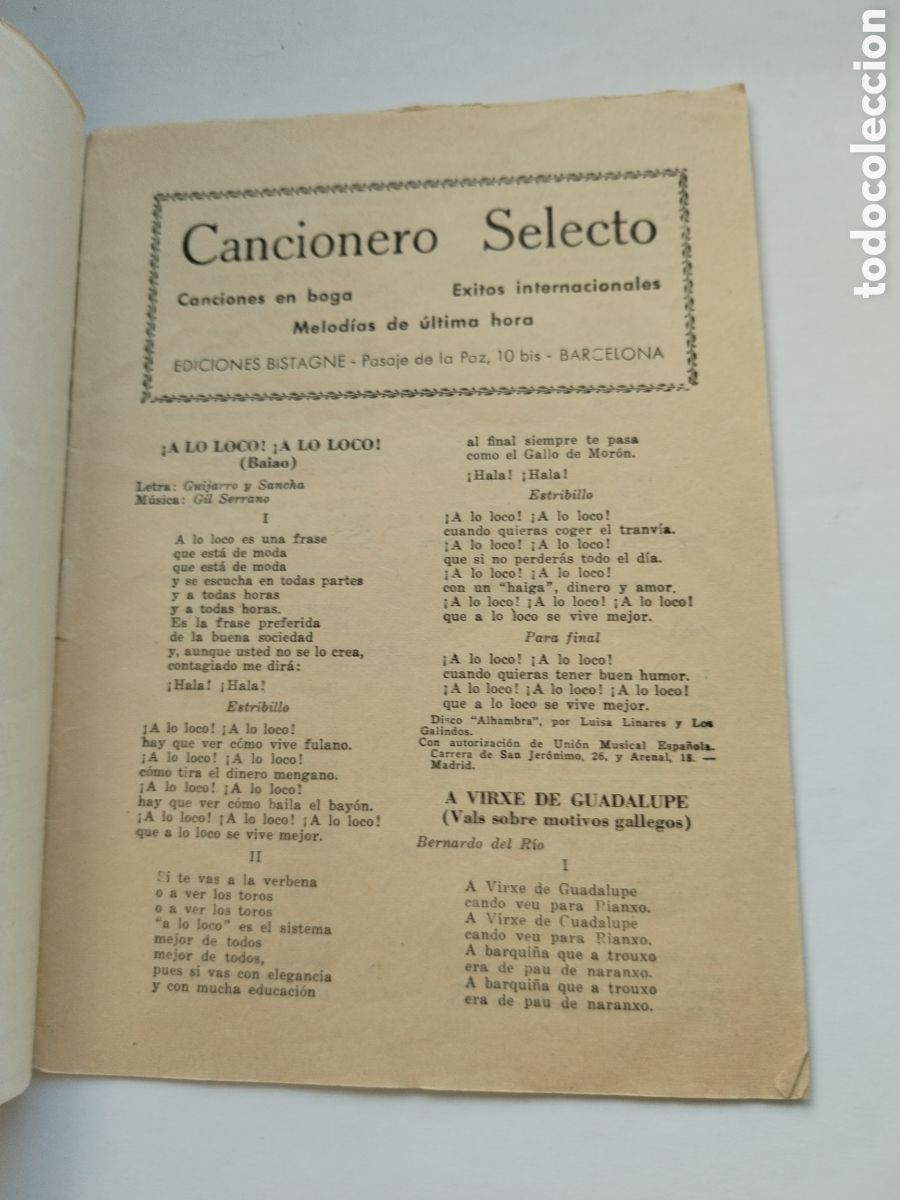 Revistas de m&uacute;sica: CANCIONERO SELECTO LILI - Foto 2