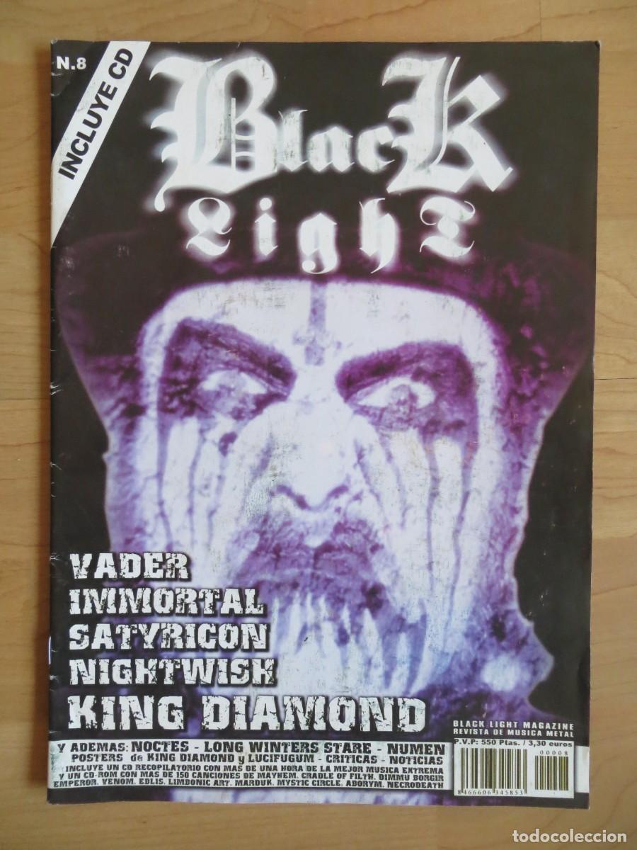 Revistas de m&uacute;sica: BLACK LIGHT MAGAZINE: NUM.8- KING DIAMOND-VADER-IMMORTAL-SATYRICON...+ POSTERS
