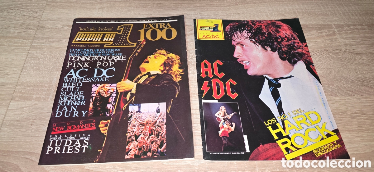 Revistas de m&uacute;sica: REVISTA POPULAR 1 EXTRA 100 Y ESPECIAL AC DC . INCOMPLETAS.