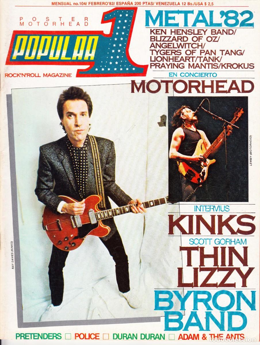 Revistas de m&uacute;sica: POPULAR 1. N&ordm; 104. ESPECIAL METAL 82, MOTORHEAD, THE KINKS, THIN LIZZY, THE POLICE