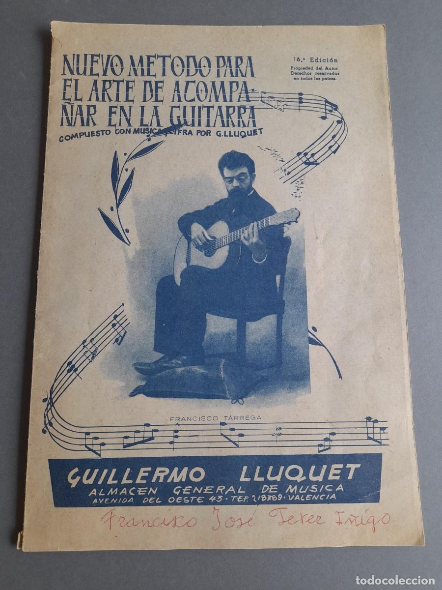 Revistas de m&uacute;sica: Nuevo m&eacute;todo para el arte de acompa&ntilde;ar en la guitarra, almac&eacute;n Guillermo lluquet, Valencia 1969