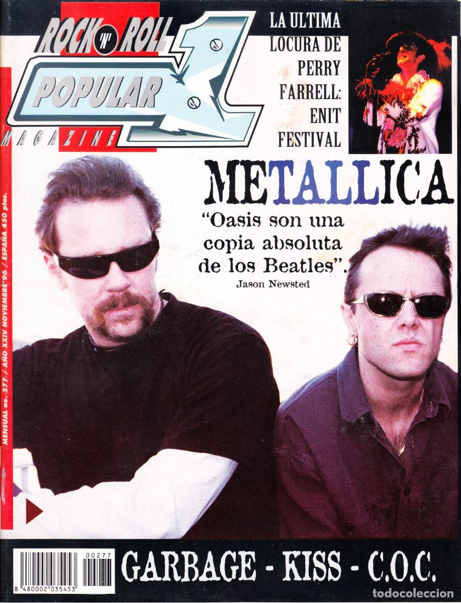 Revistas de m&uacute;sica: POPULAR 1. N&ordm; 277. METALLICA, GARBAGE, KISS, C.O.C., PERRY FARRELL