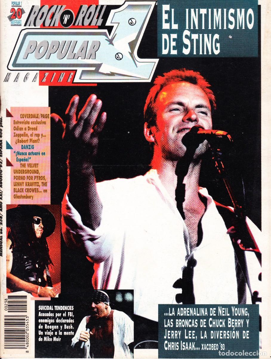 Revistas de m&uacute;sica: POPULAR 1. N&ordm; 238. STING, DANZIG, SUICIDAL TENDENCIES, NEIL YOUNG, CHRIS ISAAK,