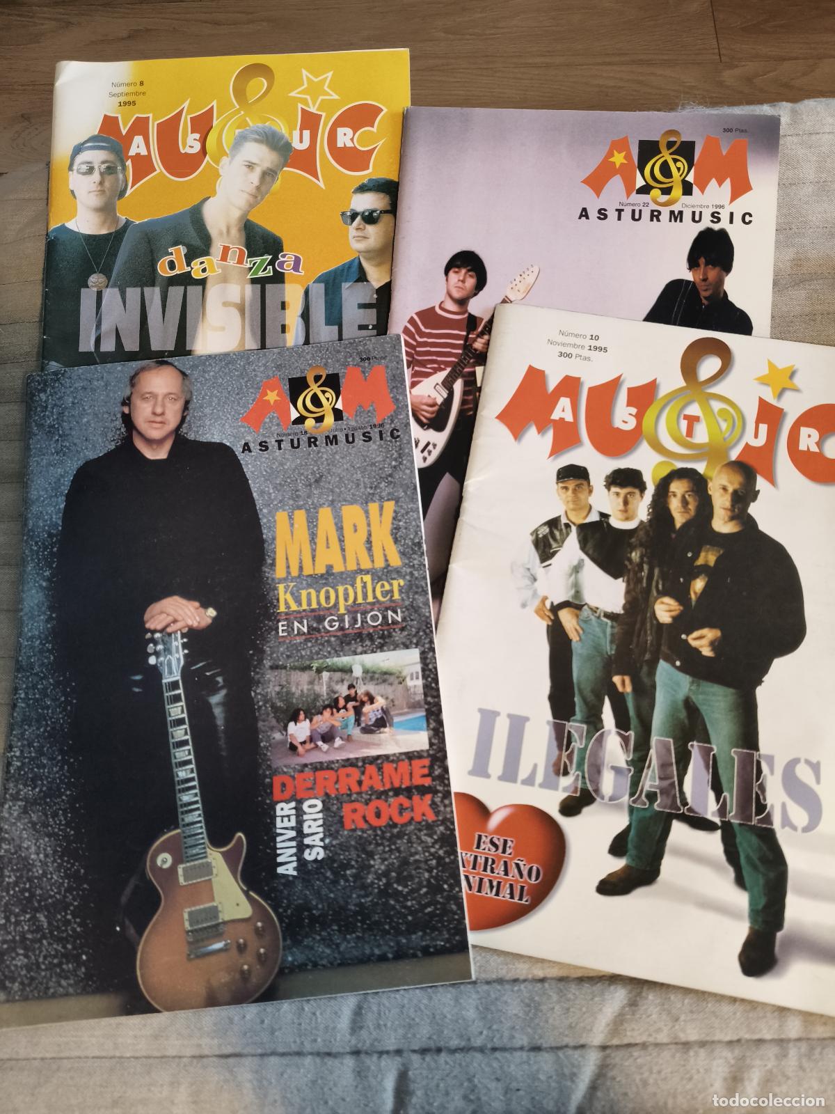 Revistas de m&uacute;sica: ASTURMUSIC. LOTE DE 4 REVISTAS DE LOS A&Ntilde;OS 1995 Y 1996. 640 GRAMOS.