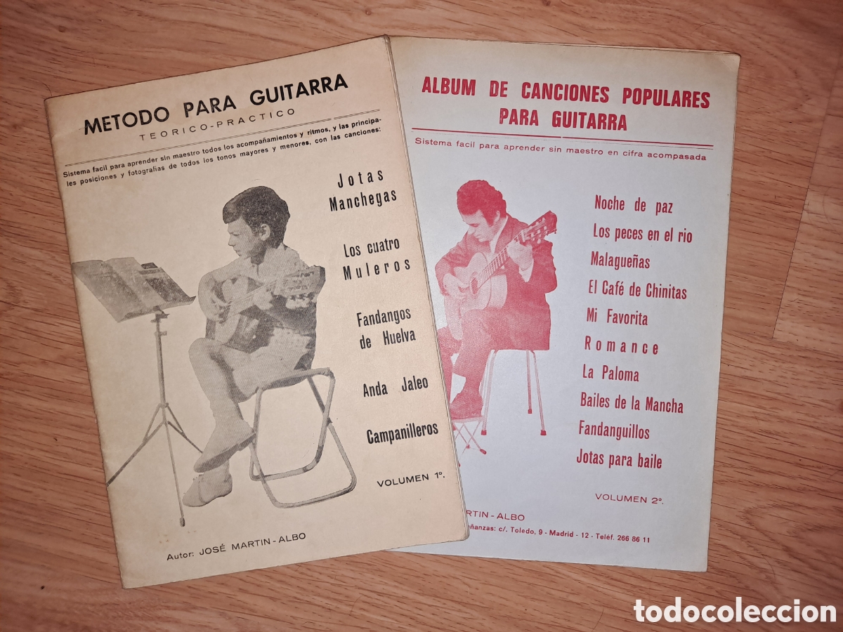 Revistas de m&uacute;sica: Lote 2 cuadernos antiguos &rdquo;M&eacute;todo para Guitarra&rdquo;