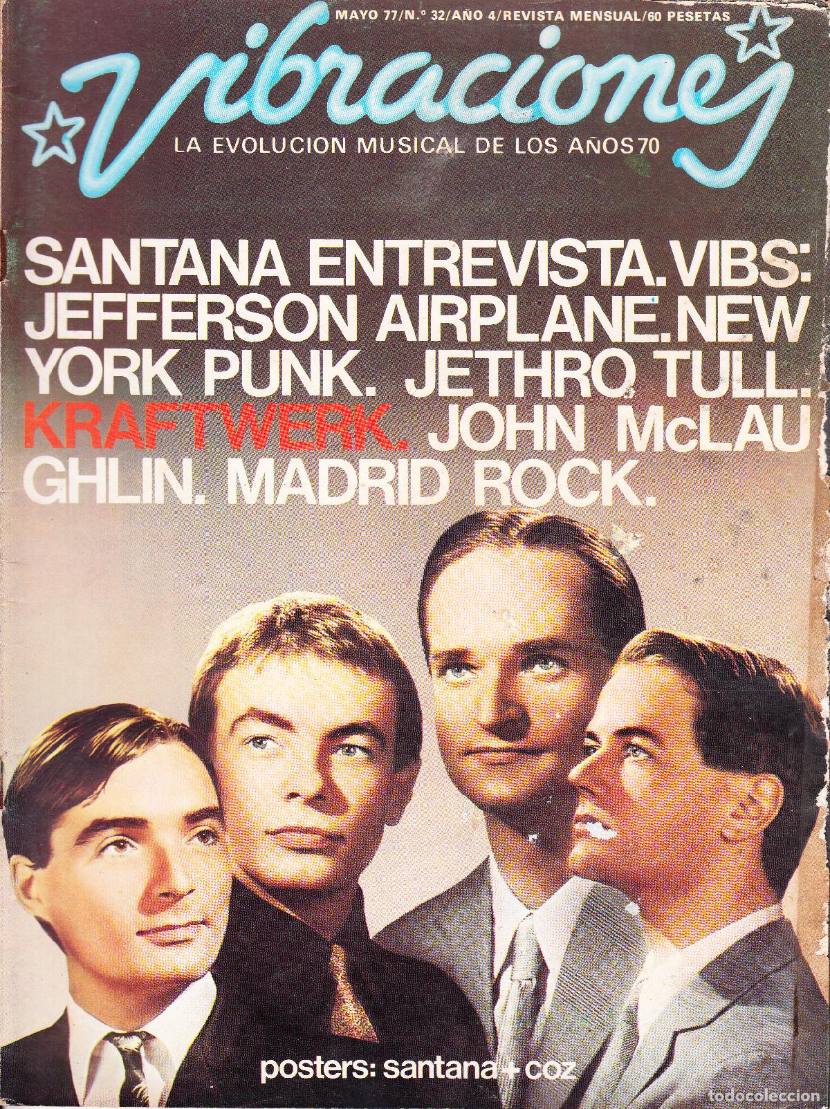 Revistas de m&uacute;sica: VIBRACIONES. N&ordm; 32. JEFFERSON AIRPLANE, JETHRO TULL, KRAFTWERK, MADRID ROCK