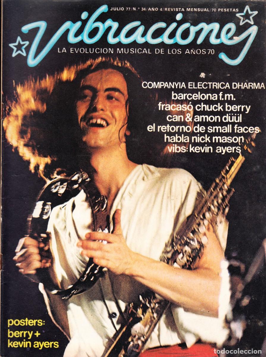 Revistas de m&uacute;sica: VIBRACIONES. N&ordm; 34. CIA ELECTRICA DHARMA, CHUCK BERRY, SMALL FACES, KEVIN AYERS