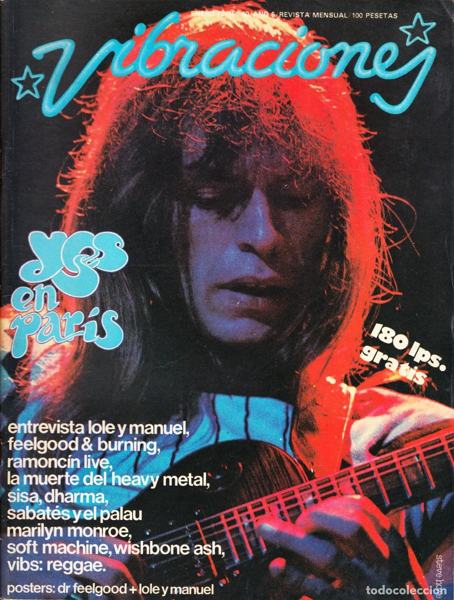 Revistas de m&uacute;sica: VIBRACIONES. N&ordm; 40. YES, LOLE Y MANUEL, DR. FEELGOOD, BURNING, RAMONC&Iacute;N, SISA, EL PALAU