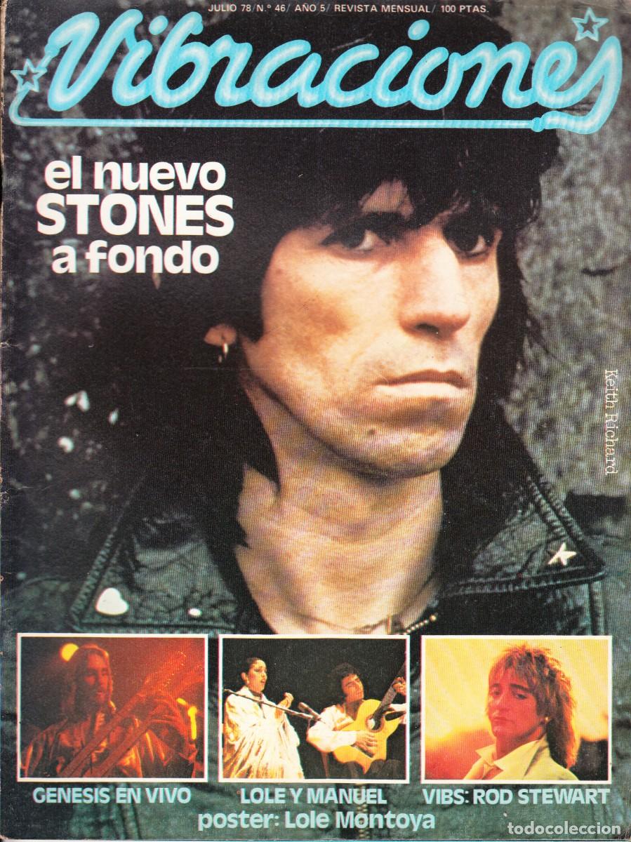 Revistas de m&uacute;sica: VIBRACIONES. N&ordm; 46. ROLLING STONES, GENESIS, LOLE Y MANUEL, ROD STEWART