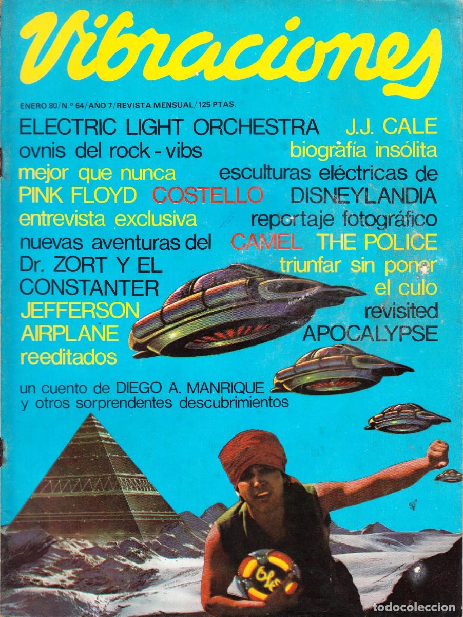 Revistas de m&uacute;sica: VIBRACIONES. N&ordm; 64. E.L.O., JJ. CALE, PINK FLOYD, ELVIS COSTELLO, DISNEYLANDIA, CAMEL, POLICE