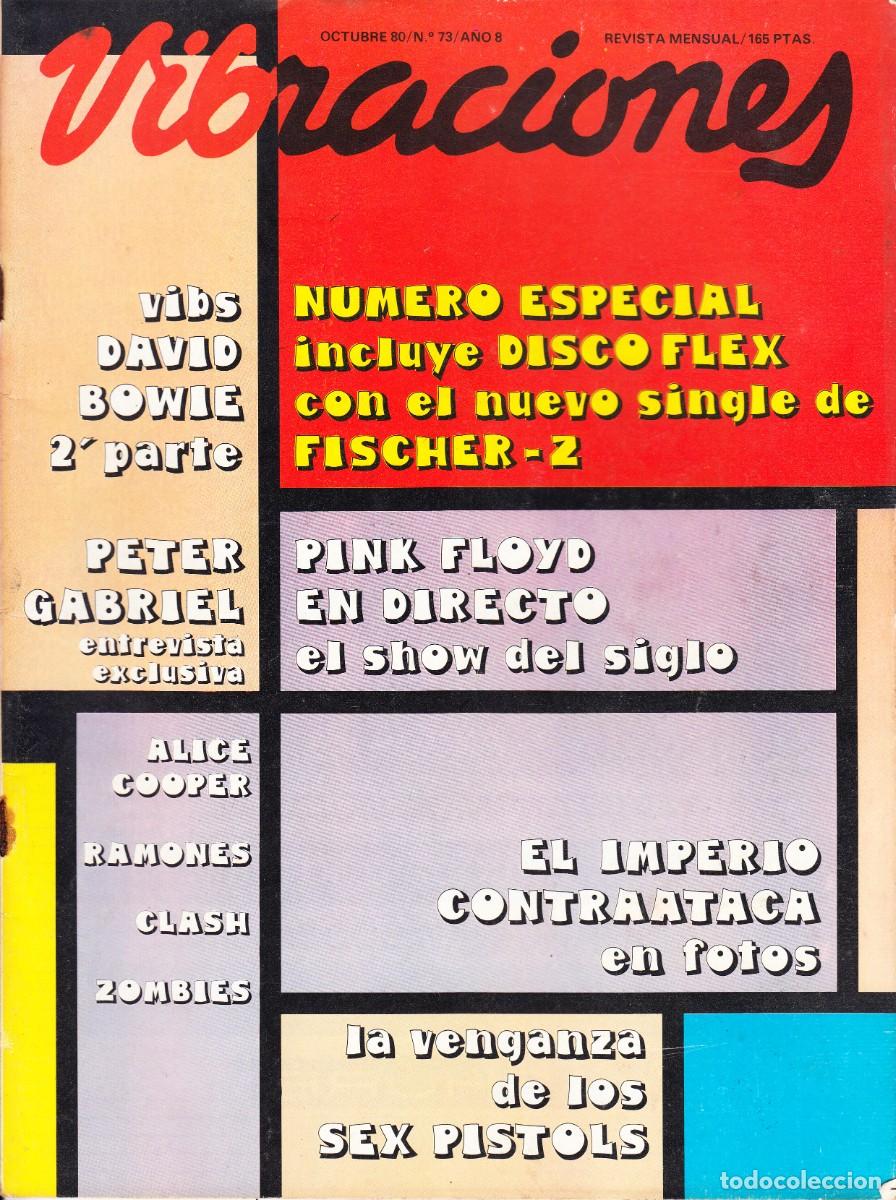 Revistas de m&uacute;sica: VIBRACIONES. N&ordm; 73. DAVID BOWIE, PINK FLOYD, ALICE COOPER, RAMONES, CLASH, ZOMBIES, SEX PISTOLS