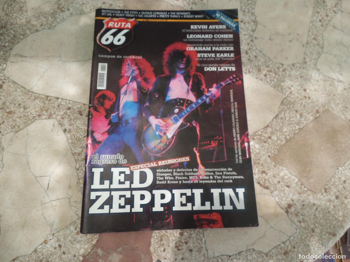 Revistas de m&uacute;sica: ruta 66 n&ordm; 244, especial reuniones led zeppelin, kevin ayers, leonard cohen, graham parker,