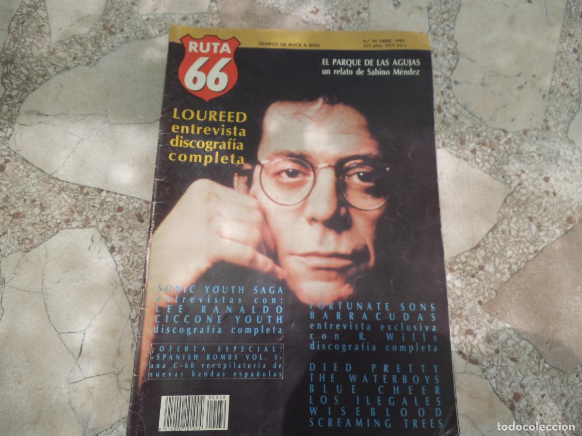 Revistas de m&uacute;sica: ruta 66 n&ordm; 39, lou reed, sonic youth, r.wills, los ilegales, blue cheer, barracudas,