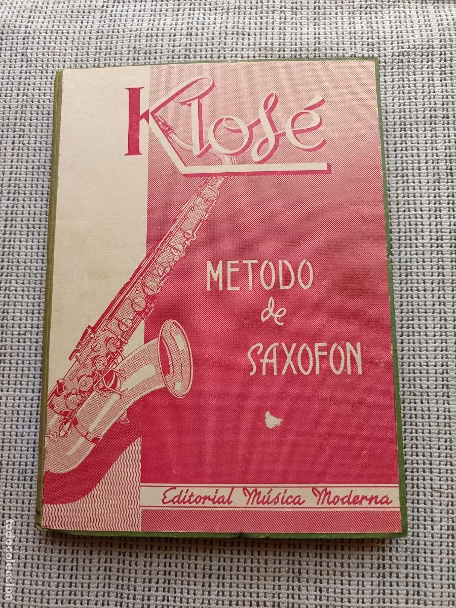 Revistas de m&uacute;sica: Klos&eacute;. M&eacute;todo de saxof&oacute;n. Es. M&uacute;sica moderna ano 1957