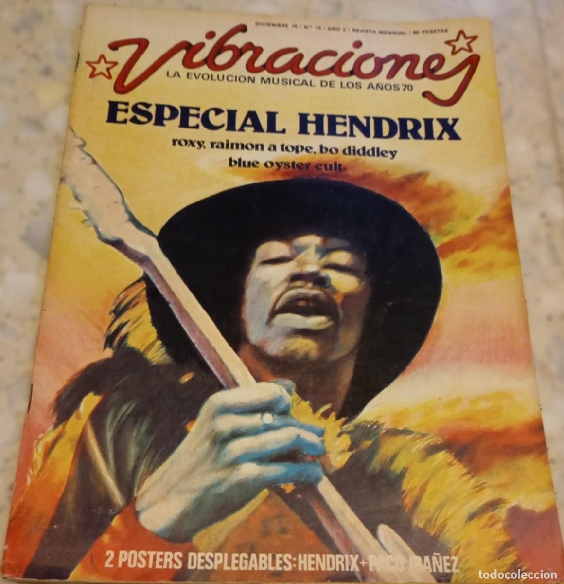 Revistas de m&uacute;sica: REVISTA VIBRACIONES, ESPECIAL HENDRIX, N&ordm; 15, DICIEMBRE 1975
