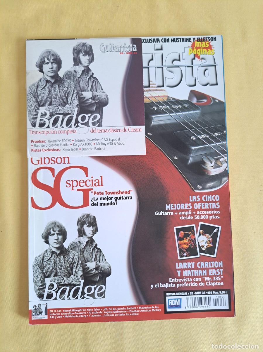 Revistas de m&uacute;sica: REVISTA GUITARRISTA N&ordm; 33: GIBSON SG ESPECIAL PETE TOWNSHEND - ABRIL 1998