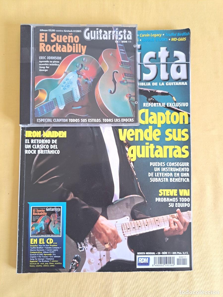 Revistas de m&uacute;sica: REVISTA GUITARRISTA N&ordm; 11: TECNICAS ESPECIAL ESTILO ERIC CLAPTON Y MAS - JULIO 1999