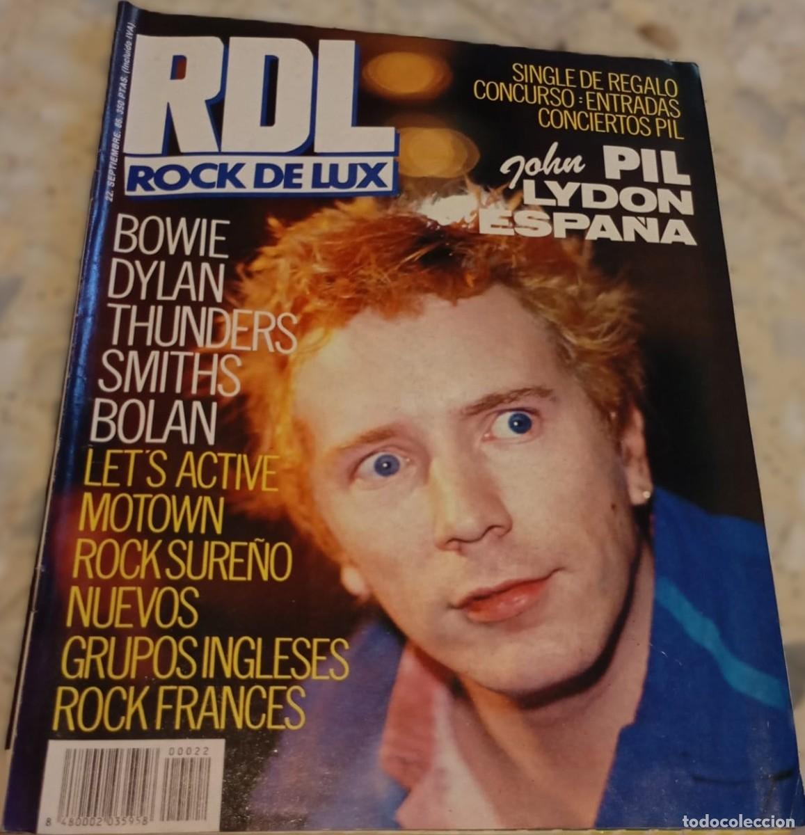 Revistas de m&uacute;sica: RDL ROCK DE LUX, N&ordm; 22 - SEPTIEMBRE 86 - BOWIE , DYLAN JOHN PIL LYDON ESPA&Ntilde;A