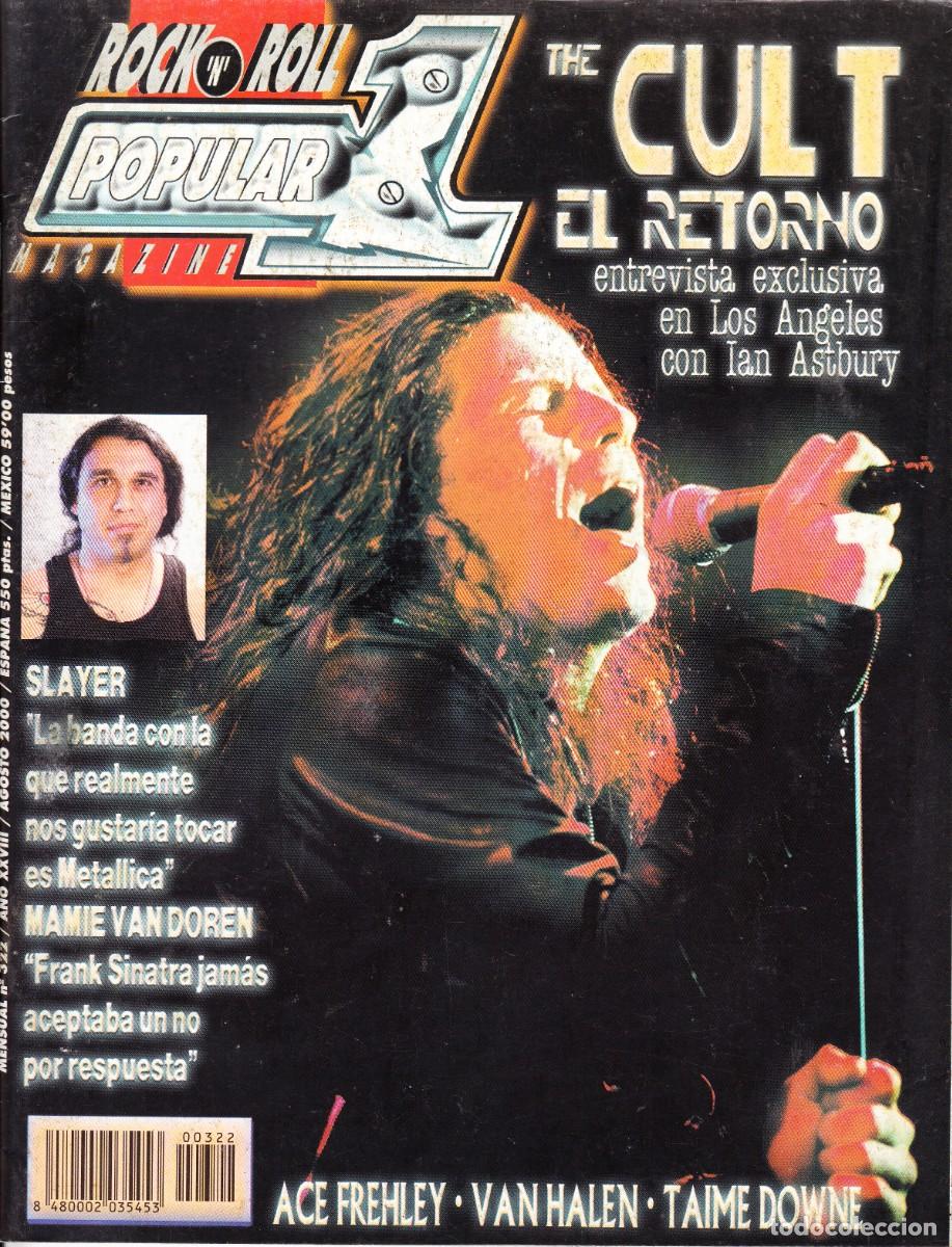 Music magazines: POPULAR 1. N&ordm; 322. THE CULT, SLAYER, ACE FREHLEY, VAN HALEN, MAMIE VAN DOREN
