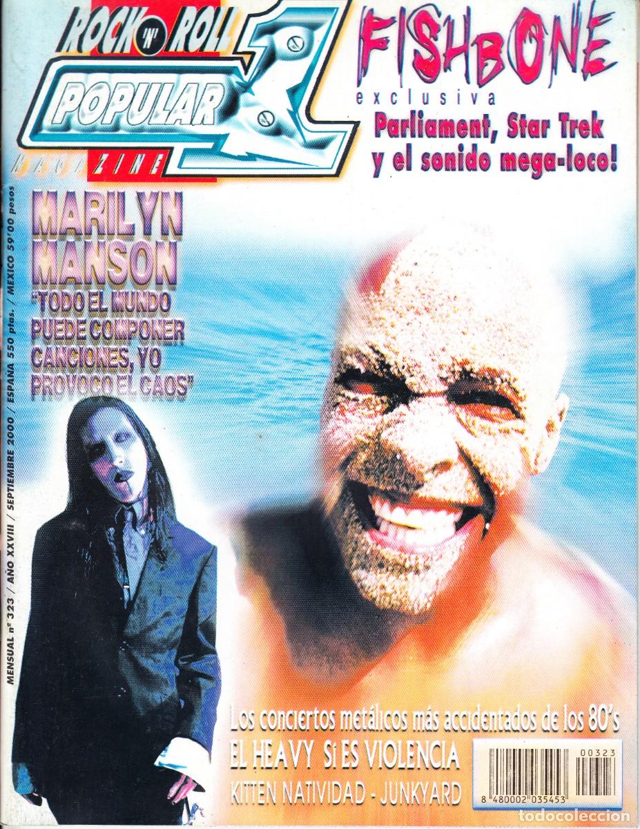 Music magazines: POPULAR 1. N&ordm; 323. MARILYN MANSON, FISHBONE, CONCIERTOS DE HEAVY CON ESCANDALO