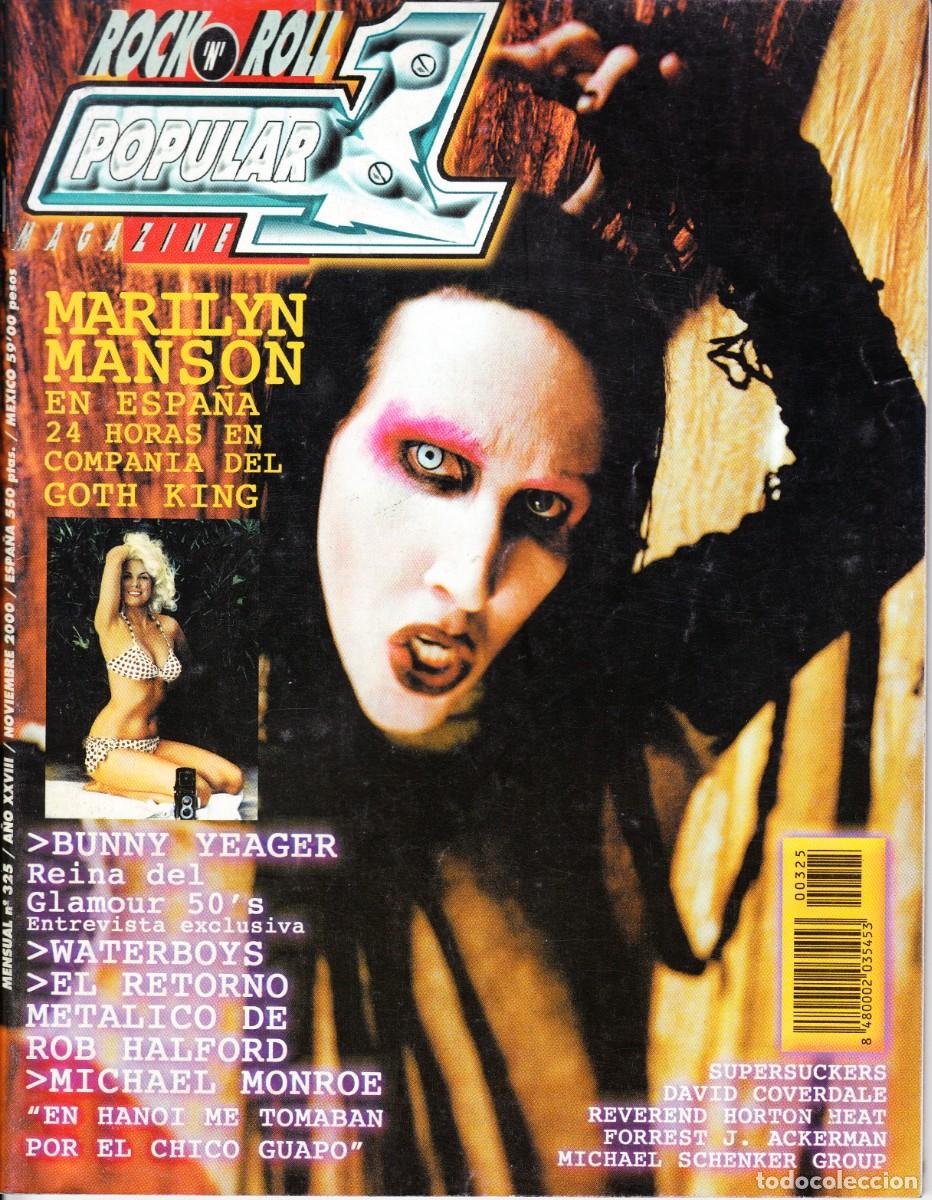 Musikzeitschriften: POPULAR 1. N&ordm; 325. MARILYN MANSON, BUNNY YEAGER, WATERBOYS, MICHAEL MONROE, SUPERSUCKERS
