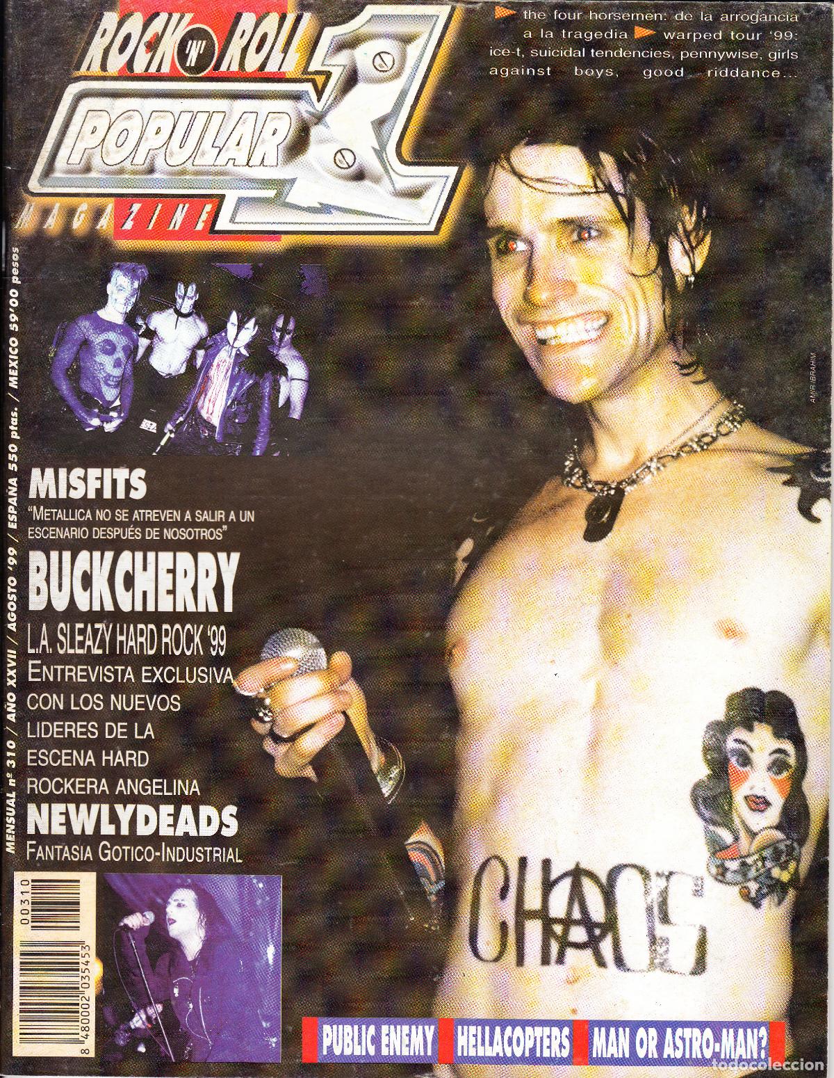 Musikzeitschriften: POPULAR 1. N&ordm; 310. MISFITS, BUCKCHERRY, NEWLYDEADS, PUBLIC ENEMY, HELLACOPTERS, MAN OR ASTROMAN