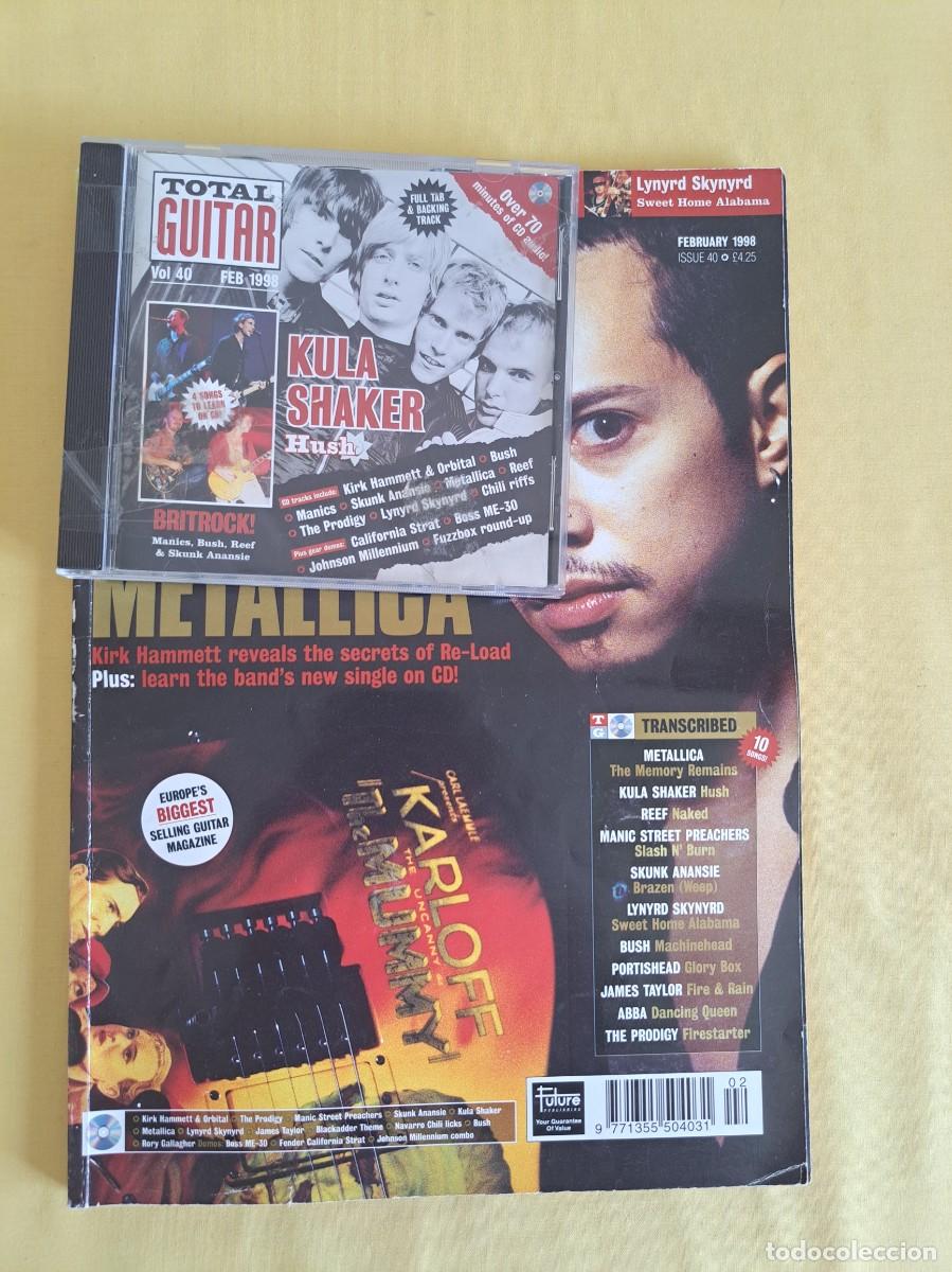 Revistas de m&uacute;sica: TOTAL GUITAR - METALLICA - FEBRUARY 1998 - IDIOMA INGLES