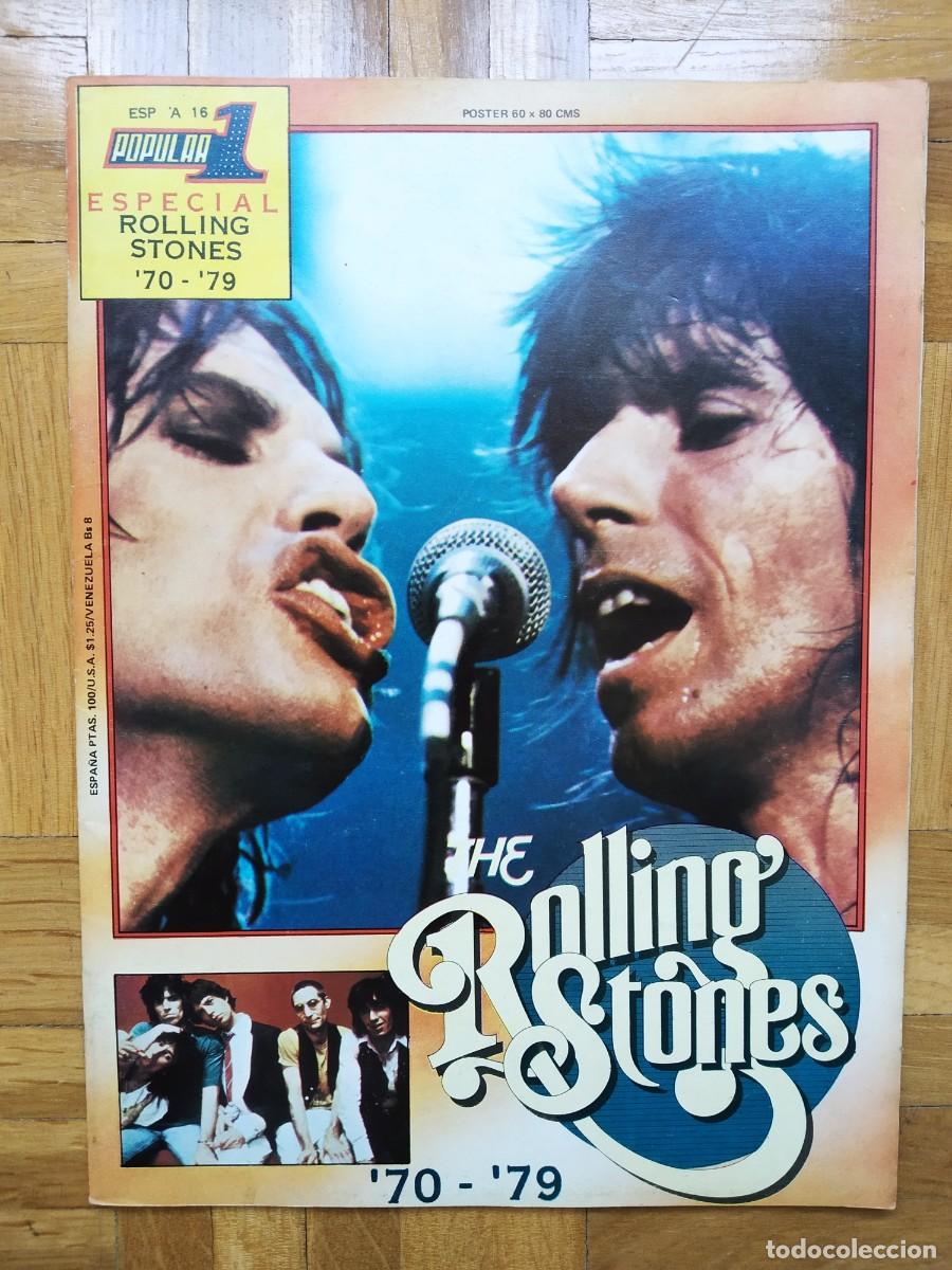 Revistas de m&uacute;sica: REVISTA POPULAR 1 ESPECIAL 16 THE ROLLING STONES CON POSTER GIGANTE 60 X 80 CM