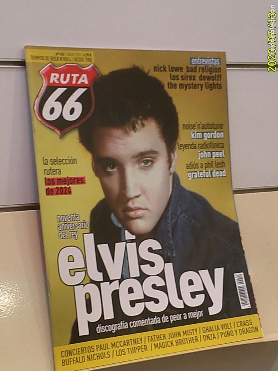 Revistas de m&uacute;sica: REVISTA RUTA 66 N&ordm; 432 ENERO 2025 ELVIS PRESLEY