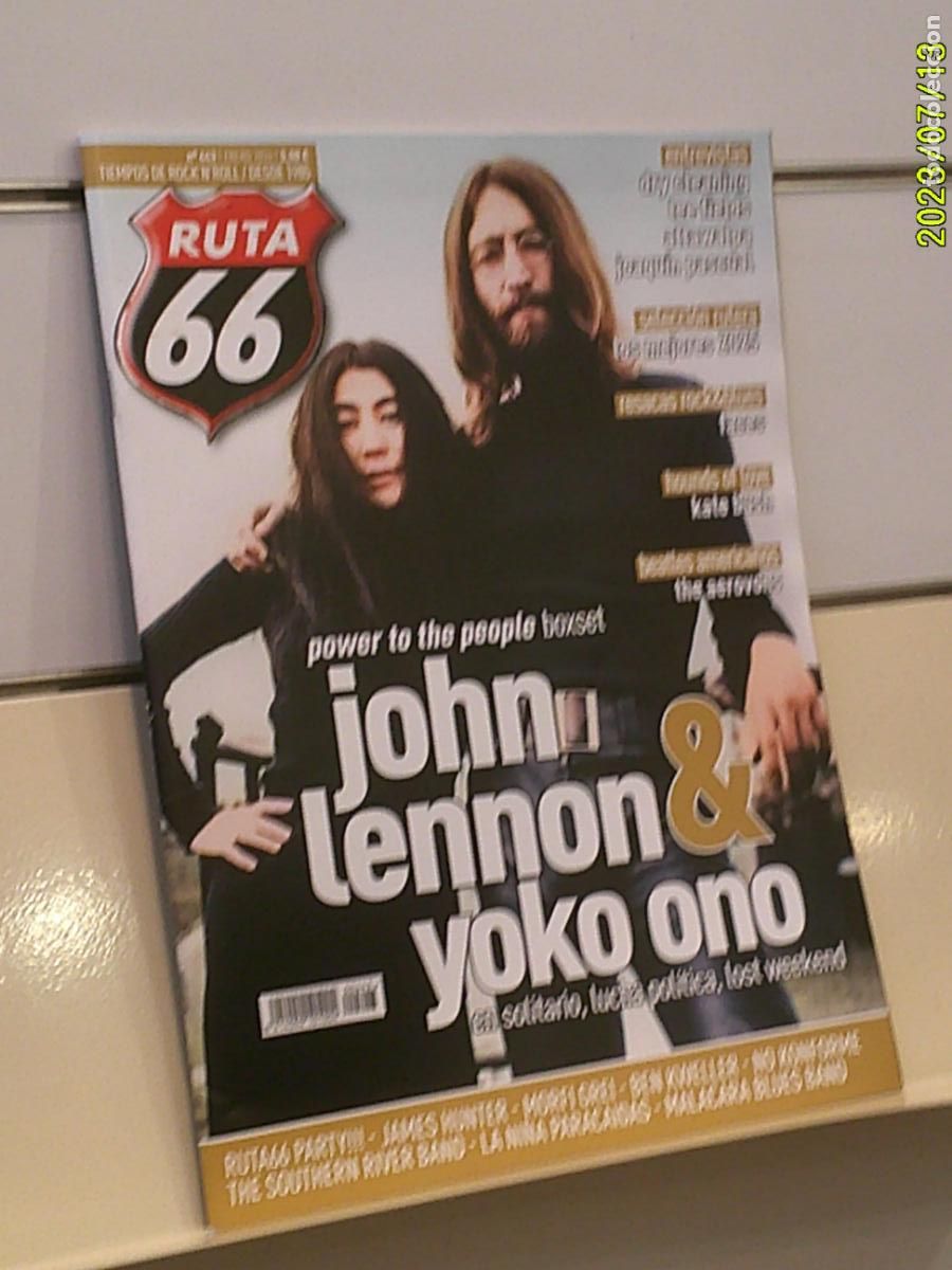 Revistas de m&uacute;sica: REVISTA RUTA 66 N&ordm; 443 ENERO 2026 JOHN LENNON & YOKO ONO