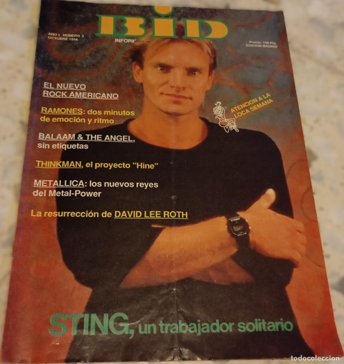 Revistas de m&uacute;sica: REVISTA BID, BOLETIN OFICIAL DE DISCOPLAY. A&Ntilde;O 1 N&ordm;3, OCTUBRE 1986