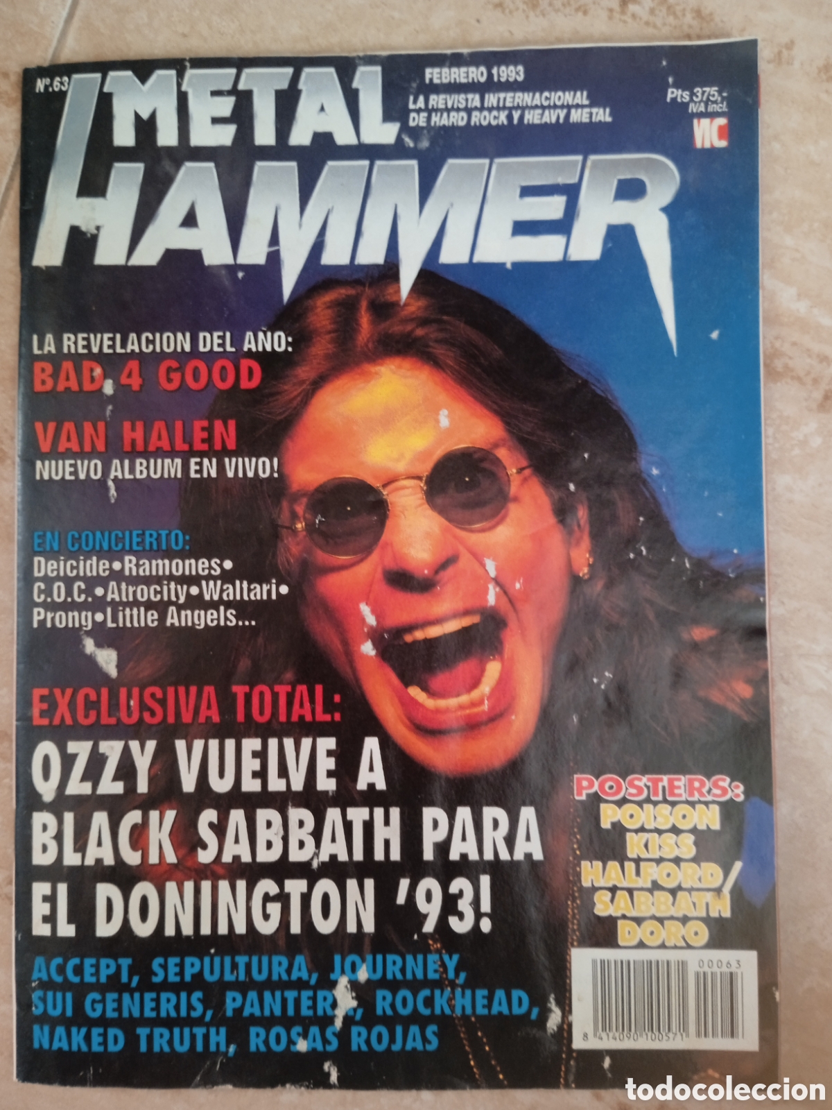 Revistas de m&uacute;sica: Revista Metal Hammer n&deg;63 Ozzy Sepultura Sui Generis Pantera...