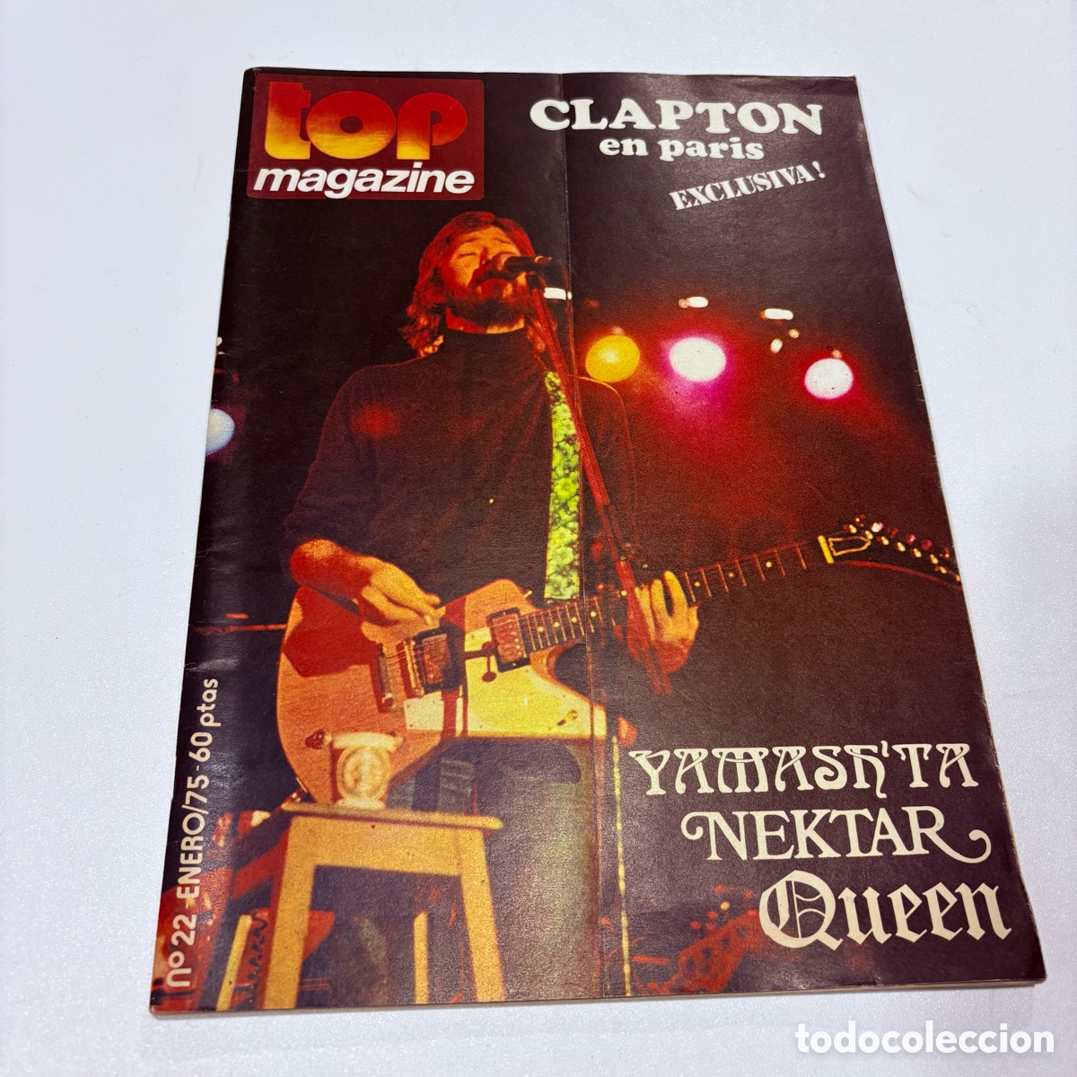Revistas de m&uacute;sica: revista top magazine n&ordm; 22 enero 1975 poster queen - eric clapton nektar rolling stones
