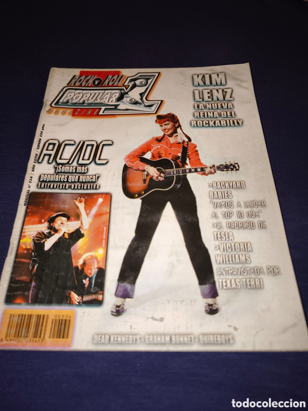 Revistas de m&uacute;sica: Pupolar 1 N&deg; 334 AC/DC Tesla Quireboys