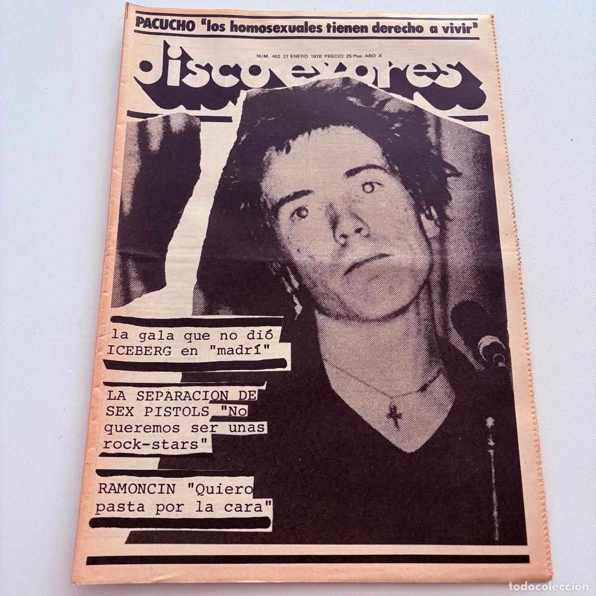 Revistas de m&uacute;sica: REVISTA PERIODICO DISCO EXPRES N&ordm; 462 SEX PISTOLS ICEBERG RAMONCIN