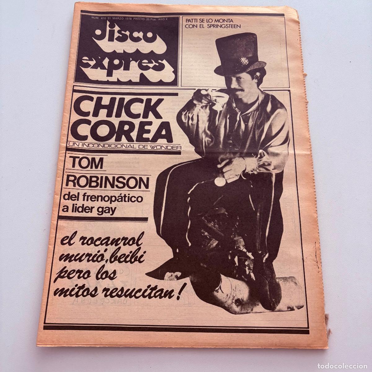 Revistas de m&uacute;sica: REVISTA PERIODICO DISCO EXPRES N&ordm; 470 CHICK COREA TOM ROBINSON
