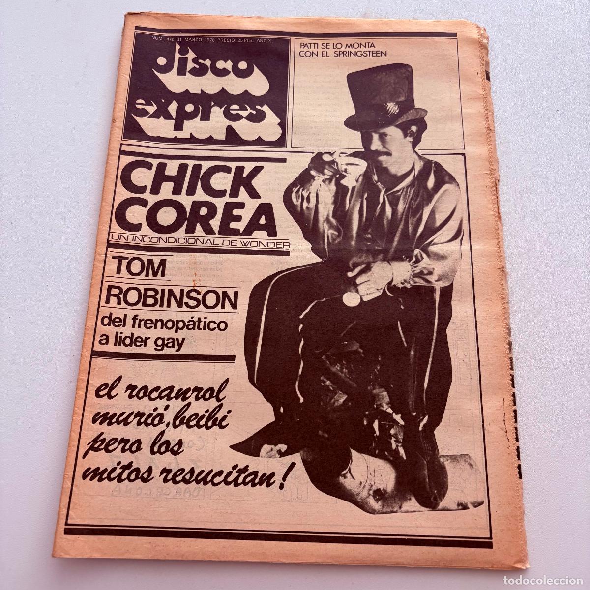 Revistas de m&uacute;sica: REVISTA PERIODICO DISCO EXPRES N&ordm; 470 CHICK COREA TOM ROBINSON