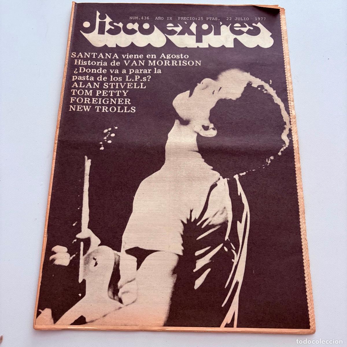 Revistas de m&uacute;sica: REVISTA PERIODICO DISCO EXPRES N&ordm; 436 SANTANA VAN MORRISON NEW TROLLS