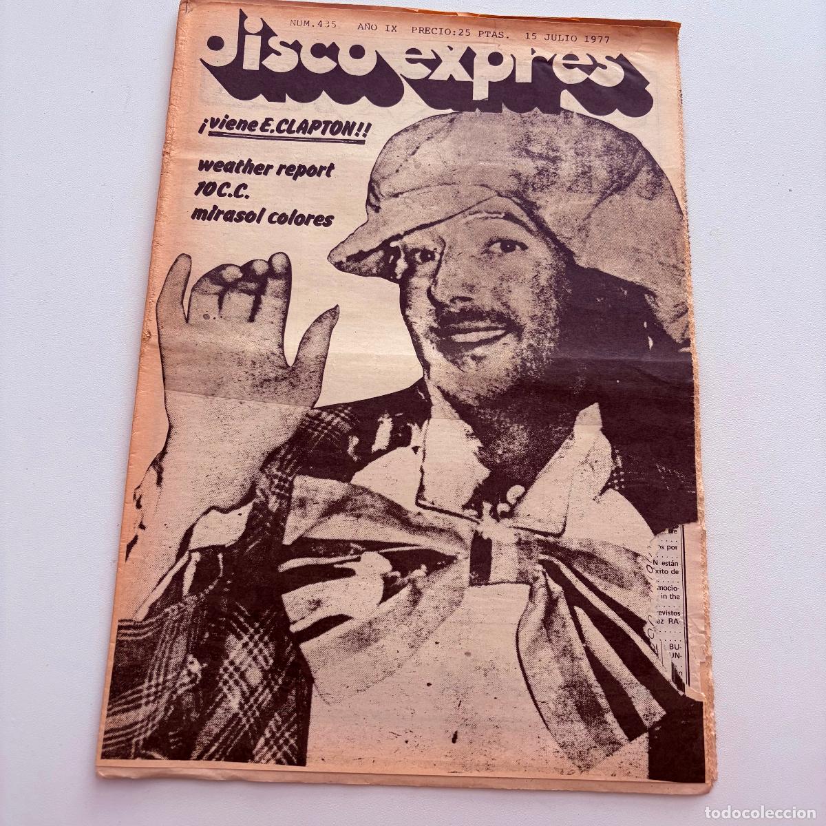 Revistas de m&uacute;sica: REVISTA PERIODICO DISCO EXPRES N&ordm; 435 ERIC CLAPTON WEATHER REPORT