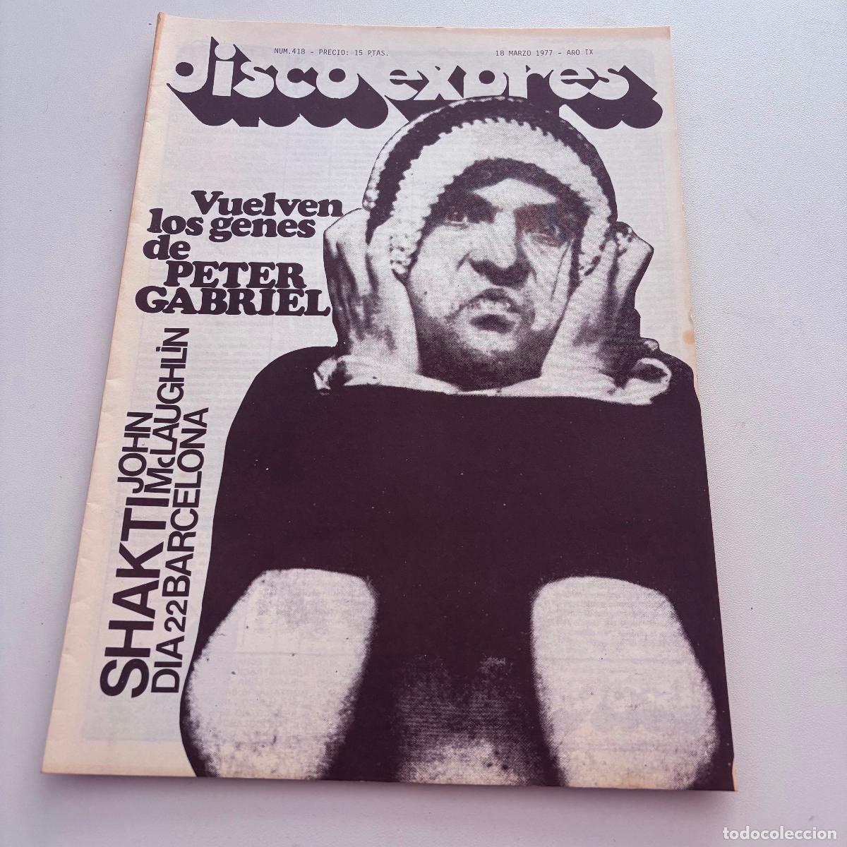 Revistas de m&uacute;sica: REVISTA PERIODICO DISCO EXPRES N&ordm; 418 PETER GABRIEL