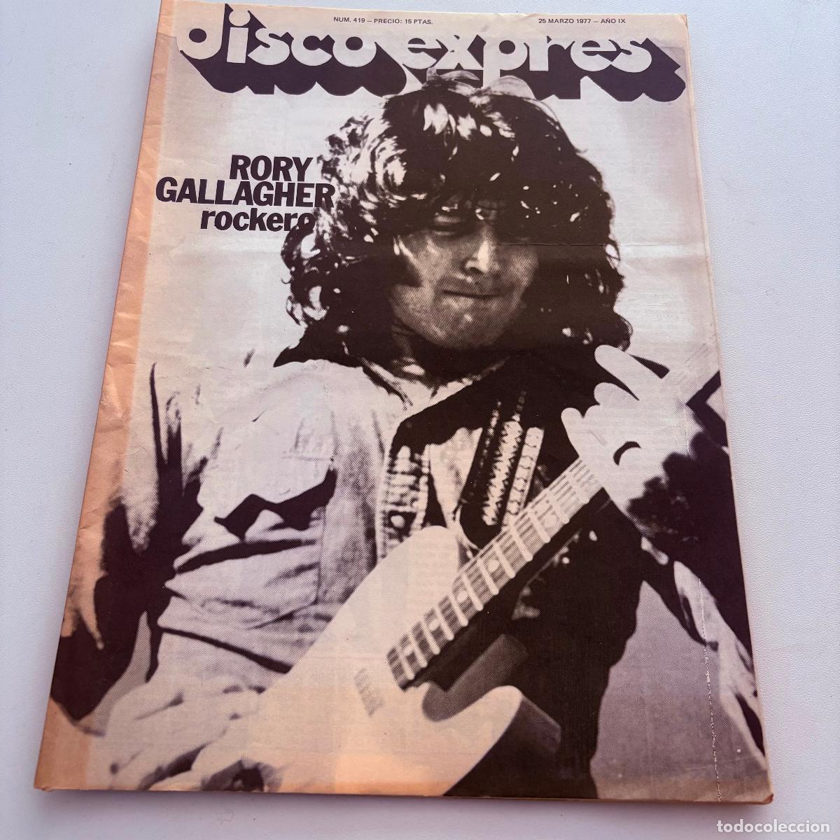 Revistas de m&uacute;sica: REVISTA PERIODICO DISCO EXPRES N&ordm; 419 RORY GALLAGHER